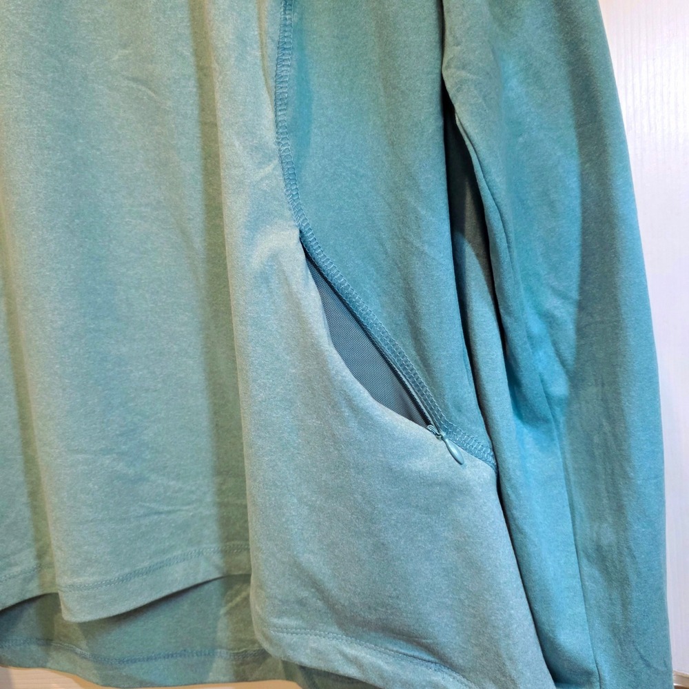 Spyder Active Shirt Womens Long Sleeve Pullover Top Sz XL Green Two Tone Stretch - Picture 8 of 13